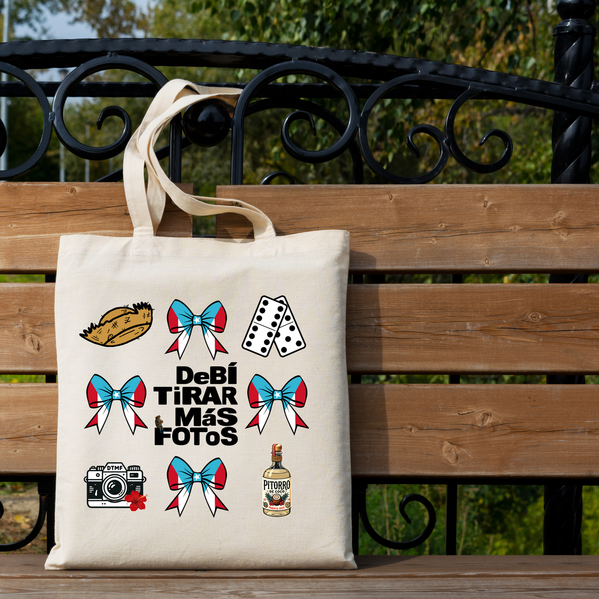 Debí Tirar Más Fotos Canvas Tote Bag | Puerto Rico Nostalgia Tote