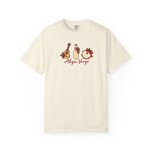 Alegre Vengo Ivory Comfort Colors 1717 tee front view