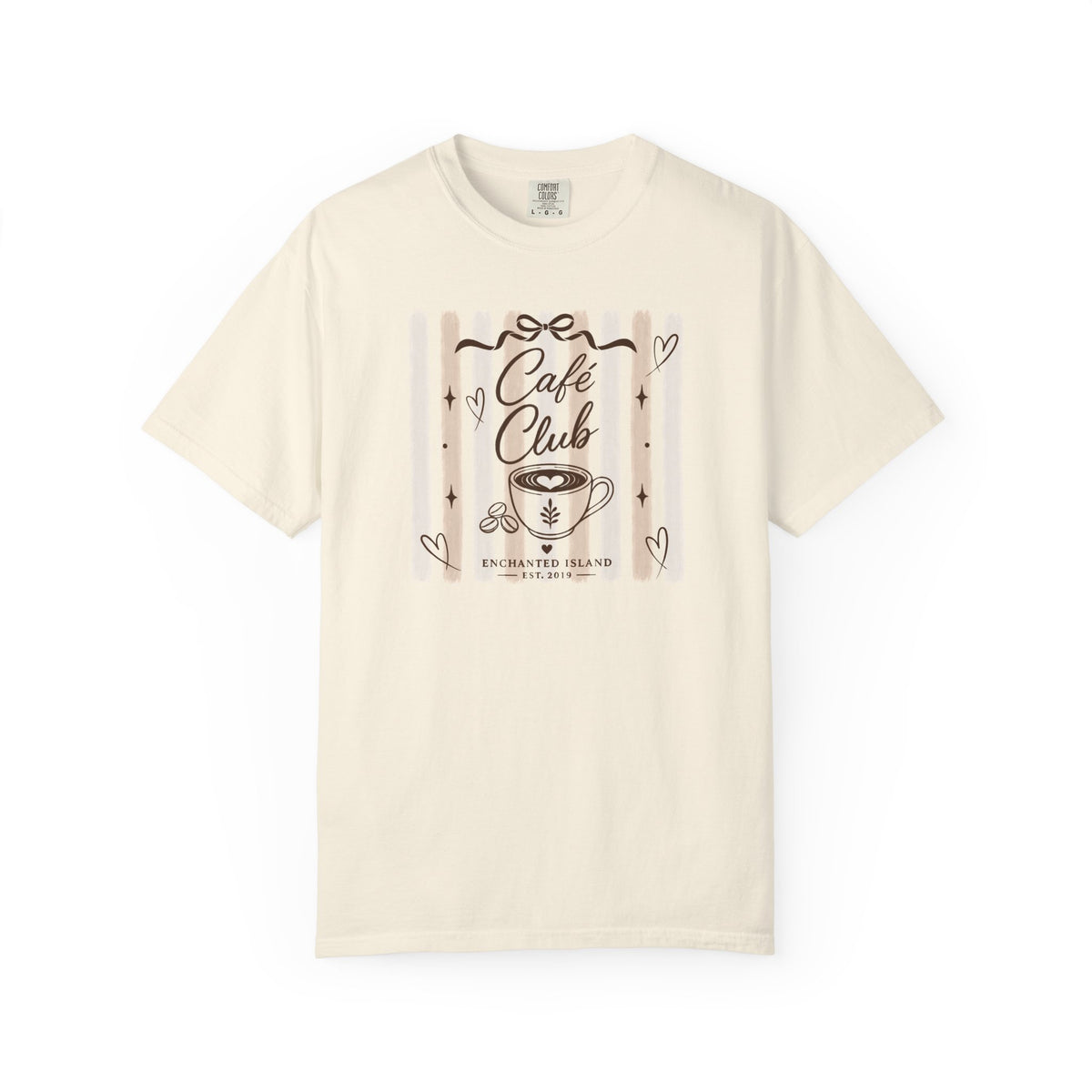 Beige t-shirt with 'Proud Parent of a Kindergarten Graduate' text on a white background